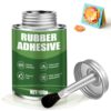 kuailaya Rubber Cement Glue with Brush, Rubber Cement Bottles Paper Cement High-Toughness Elastic Adhesive for Arts & DIY Crafts Projects Paper Leather Fabric Scrapbooking, 170g Clear