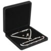 KUKUVR Large Velvet Jewelry Necklace Set Box, Elegant Gift Box for Necklaces Rings Earring Bracelets Pearl, Perfect Present for Special Occasions (Black)