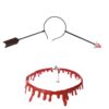 Kuloral Halloween Costume Accessories Set Bloody Arrow Headband 2 PCS Props
