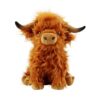 Kulupu Highland Cow Stuffed Animal,10.5 inches Realistic Cow Plush Toy,Animal Cattle Plush Farm Toy,Farm Plushie Christmas Birthday Present for Boys Girls Kids Grandchildren (Brown)
