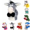Kung Fu Sharks, Animal Boxing Puppet, Sound-Making Punching Hand Puppet, Soft Plush Animal Finger Toy with Sharks, Dinosaur, Husky & Dragon Styles for Family, Party Gift，Little Crocodile