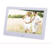 KUYBTU 13 Inch Digital Photo Frame Alarm Clock Slideshow Mp3/4 Player Remote Control Kit,White (Black) (White)