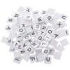 KUYYFDS 【100pcs】 White Wood Chips DIY English Alphabet Puzzle Literacy Squares Baby Intellectual Development Wood Chips【White】
