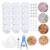 KUYYFDS Stress Ball Making Kit, DIY Stress Ball Skin - Transparent Empty Shells, Complete with Plugs & Zip Ties for Custom Fidget Toys & Relief