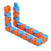KUYYFDS Wacky Tracks Sensory Toy DIY 24 Links Stress Relief Chain Link Fidget Snake Toy Blue Orange