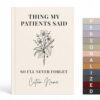 KV-Embes Personalized Nurse Journal, Custom Name Floral Hardcover Notebook