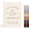 KV-Embes Personalized Nurse Journal, Funny Hardcover Notebook for RNs