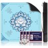KVPIHZM American Learning Blue Mahjong Table Mat with Rules(31.5"x31.5")