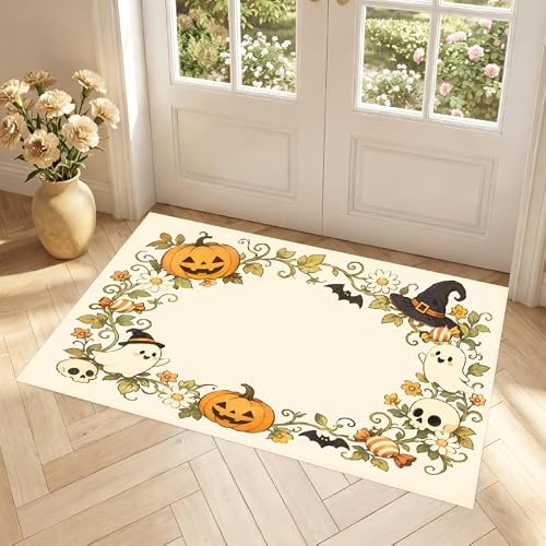 kxry Creepy Cute Halloween Area Rug 2x3 Farmhouse Cottagecore Floor Mat