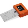 KxTsng 110mm Portable Bluetooth Inkless Thermal Printer, 60mm/s Print Speed with Bluetooth USB Serial 3 Interfaces, iOS Android Compatible for Logistics Small Business Mobile Office Orange