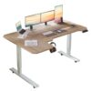 L-Shaped Corner Standing Desk 59" Height Adjustable Electric Standing Desk, Sit and Stand Up Computer Desk for Home Office Oak