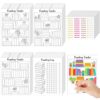 L1rabe Reading Tracker Bookmark Stickers - Back to School 20P Book Review 10P Self Stick Star Chili Heart Rating Stickers, Reading Challenge for Book Lovers Readers Students Bookish Gift for Bookworms