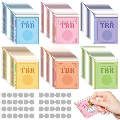L1rabe TBR Scratch Off Book Stickers - Back to School 70P Colorful TBR Jar Stickers for Student Teacher, Reading Mark Bookish Accessories for Readers Book Lovers Women Girls to Reveal Read List