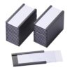 Label Holder 100Pcs Magnetic Label Holders Data Card Holders with Clear Plastic Protectors for Metal Shelf (1 X 2 Inch)