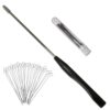 Lab Grade Inoculation Loop Plus 50 Nichrome Rings For Mycology Mycelium Agar Plate Culture Transfer Tool Stainless Steel Handle(1mm)