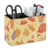 Labor Tools Traffic Cones Hard Hats Desk Organizer PU Leather Caddy Holder