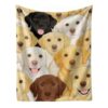 Labrador Retriever Blanket Cute Dog Puppy Soft Cozy Flannel Throw 30"x40"