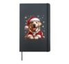 Labrador Santa Claus Costume Labrador Xmas Retriever Hardcover Journal, Black