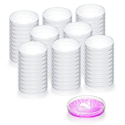 Labvida 500 Pack Sterile Petri Dishes with Lids - 90mm Diameter, 15mm Depth - 3 Air Vents - Ideal for Mycology, Bacteria Cultivation, Lab Testing, and Science Projects, LVAE005