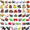 Lacuewa 51 Pcs Mini 3D Printed Animals Flexible Fidget Toys, Party Favors