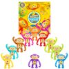 LAEBUILD Monkey Doos 10-Piece Count & Match Toy – Educational Stacking Hanging Monkey for 18M+ to 10Y, Parent-Child Play, Decor & Stress Relief Fidget, Safe Preschool Gift