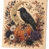 Lakemesure Pearl Art Kits for Adults, Halloween Diamond Art with Ghost Pumpkin 3D Resin Beads, Beginner DIY Fall Wall Decor Craft (#3)