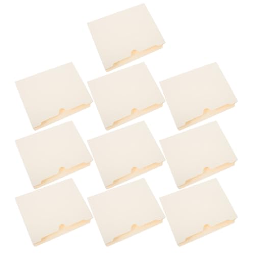 LALAFINA 10pcs Manila File Folders for Office Multi Purpose Use, Large Capacity Paper File Folder with Wide Bottom and 51mm Expandable Design, Lightweight Efficient Filing Solution