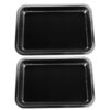 LALAFINA Dissection Tray 12' X 8' X 1.4' 2pcs Stainless Steel Rectangular Metal Instrument Tray with Polished Surface and Liquid Spill Walls for Biology Lab Specimens for Anatomy Practice