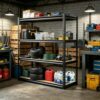 LALFPET Heavy Duty 5-Tier Adjustable Metal Shelving Unit - Carbon Steel Freestanding Storage Rack - 2500 lbs Capacity - Organizer for Garage, Kitchen, Pantry, Basement, Warehouse - Black Matte