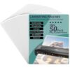 Laminating Sheets - 3Mil 50 Pack Thermal Laminating Pouches, 9"x11.5" Clear Laminate Sheets for Schedules, Menus, Certificates, Art Drawings, Round Corner
