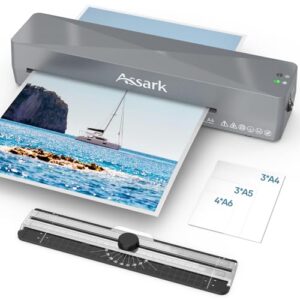 Laminator, Laminator Machine A4, 4 in 1 Personal Thermal Laminator, 9 Inch Hot & Cold Laminator Kit, Fast Warm-Up & Quiet Laminator with Laminating Sheets 9pcs for Home Office School Use