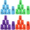 Lancisism 48Pcs Quick Stacking Cups Set, BPA-Free Material Sports Training Stacking Cup Game, Classic Family Game for Teens Adults Idea (12 Blue & 12 Green & 12 Purple & 12 Red)
