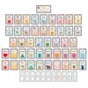 Landhoow 58 Pcs Colorful Composition Alphabet and Number Bulletin Board Set Educational Bulletin Board Cards Manuscript Alphabet Number Posters for Kids Kindergarten Classroom and Home Decorations