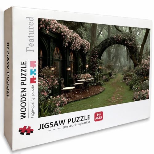 Landscape 2000 Pieces Wooden Puzzle with Box, Jigsaw Puzzles for Adults Flower, Premium Wooden, DIY Fun and Challenging Family Game, for Party Games Family Activity, Decor Gifts, (39x28in), 5-3901