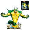 LANGLICHUN Mythical Dragon Building Set, 1907 Pcs Epic Green Beast Model Kit, Glowing Eyes Legend Figure, Massive Desktop Decor Gift for Adult Fans, Gamers and Hobbyists 1907PCS