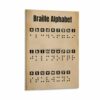 Language Education Braille Alphabet Chart Art Posters (4) Canvas Painting Wall Art 16x24inch(40x60cm) Frame-style