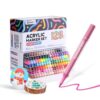 languo 126 Colors Acrylic Paint Markers, Soft Brush Tip Paint Pens Set