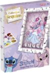 Lansay Sequins Collection - Disney Stitch Angel Pop Star - Creative Picture for Children from 7 Years with Sequins - Manual DIY Activity Without Screen - Nursery Decoration