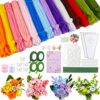 LansinLife 800pcs Pipe Cleaners Bulk, 14 Color Pipe Cleaners Flowers Kit with Instruction, 7MM Thick Fluffy Chenille Stems with Rich Accessories for Craft DIY Flowers, Animals, Party Decoration
