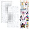 LANSI Pegboards, Pegboard Wall Organizer Panels, Peg Boards for Wall, Craft Room, Kitchen, Garage, Living Room, Bathroom, and Study Room, Easy to Install (4Pcs)