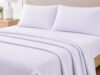 LANYETON 100% Cotton Flannel Sheets, Queen, 4pc