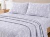 LANYETON 100% Cotton Flannel Sheets, Queen, 4PC