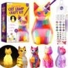 LAOESE Paint Your Own Cat Lamp Kit, Arts and Crafts for Kids Ages 8-12, Art Supplies Painting kit for Kids 6-12, Cat Night Light Toys Girls Boy Birthday Gifts for Kids Ages 3 4 5 6 7 8 9 10 11 12+