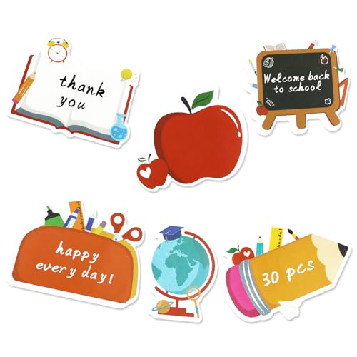 LAOTIDui 6 Pack Back to School Notes,Teacher Gift Sticky Notepads Post it Pad,180 Sheets School Office Supplies,Teachers' Memo Pads Page Marker,Teachers Appreciation Gifts in Bulk