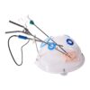 Laparoscopic Simulator Training Box, 360° Clear View Surgery Practice Kit with 4 Stainless Steel Instruments, Suture Pad, 5 Silicone Ports for Medical Training