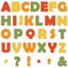 Large 6 Inch Bulletin Board Letters Set Fall Orange Green Alphabet Cutouts