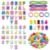 Large Acrylic Letter Beads Kit with Large Hole (Pastel Macaron)