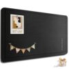 Large Bulletin Board, 35 X 24 Inches Felt Cork Board with 40 Pushpins, Foldable Felt Notice Pin Board Photo Display Board with Self-Adhesive Tape for Office Home School (Black, 35x24 inch)