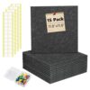 Large Bulletin Board 59" X 36" Cork Boards for Wall Alternative 15 Pack Grey Non-Stripe Felt Bulletin Board 96 Safe Adhesive 35 Push Pins for Office School Home Room Decor