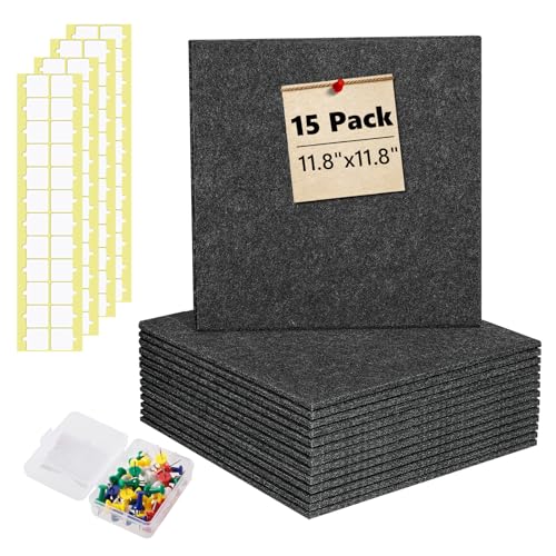 Large Bulletin Board 59" X 36" Cork Boards for Wall Alternative 15 Pack Grey Non-Stripe Felt Bulletin Board 96 Safe Adhesive 35 Push Pins for Office School Home Room Decor